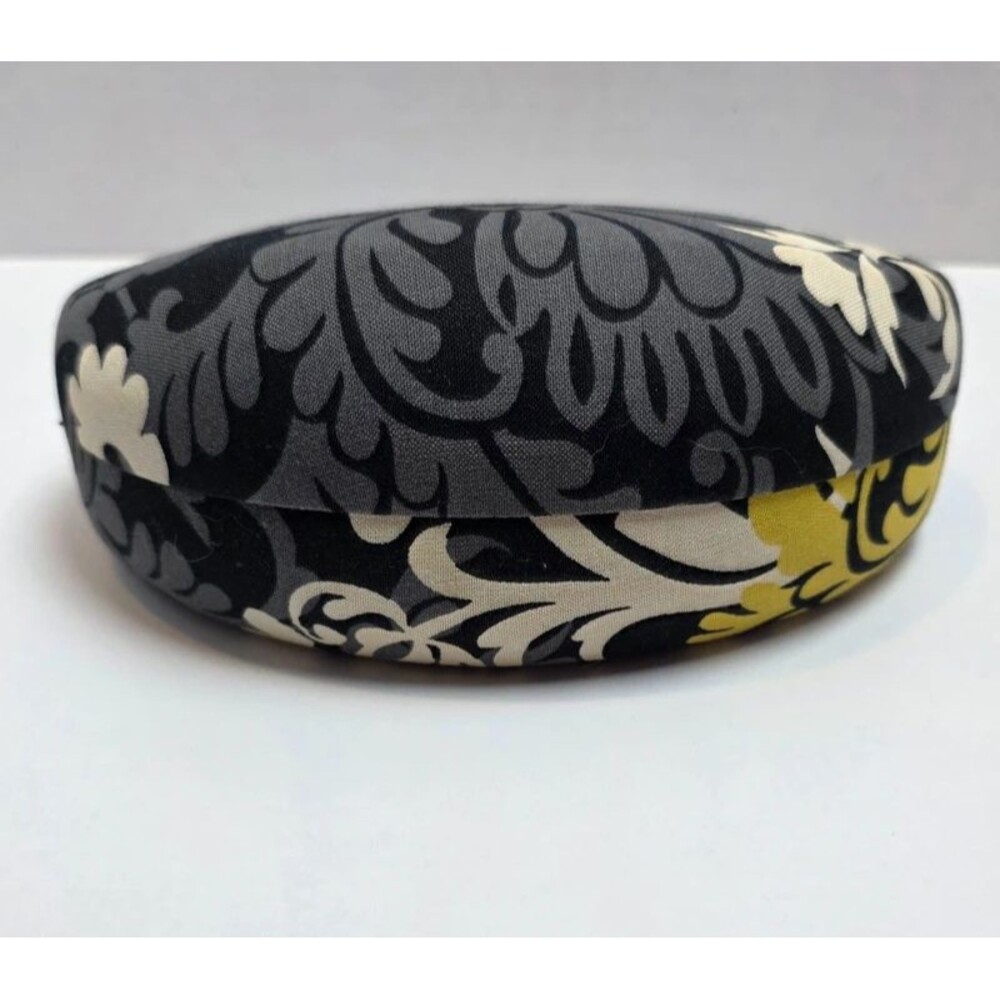 Vera Bradley Hard Clamshell Glasses Case - Retired Baroque Pattern Black Yellow